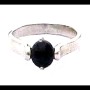Bijoux indiens - Bague Onyx - Bague indienne en argent