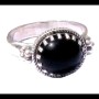 Bijoux indiens - Bague Onyx - Bague indienne en argent