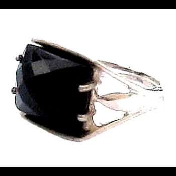 Bijoux indiens - Bague Onyx - Bague indienne en argent