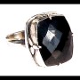Bijoux indiens - Bague Onyx - Bague indienne en argent