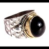 Bijoux indiens - Bague Onyx - Bague indienne en argent