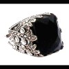 Bijoux indiens - Bague Onyx - Bague indienne en argent