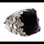 Bijoux indiens - Bague Onyx - Bague indienne en argent