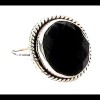 Bijoux indiens - Bague Onyx - Bague indienne en argent