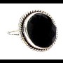 Bijoux indiens - Bague Onyx - Bague indienne en argent