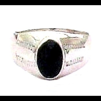 Bijoux indiens - Bague Onyx - Bague indienne en argent