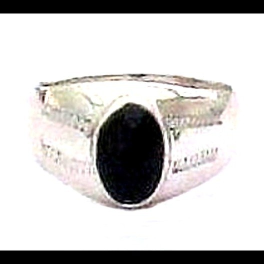 Bijoux indiens - Bague Onyx - Bague indienne en argent