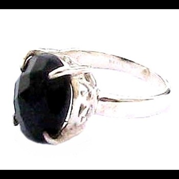 Bijoux indiens - Bague Onyx - Bague indienne en argent