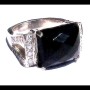 Bijoux indiens - Bague Onyx - Bague indienne en argent