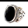 Bijoux indiens - Bague Onyx - Bague indienne en argent
