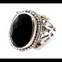Bijoux indiens - Bague Onyx - Bague indienne en argent