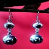 Bijoux Onyx argent - Boucles d'Oreilles indiennes Onyx