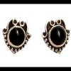 Bijoux Onyx argent - Boucles d'Oreilles indiennes Onyx