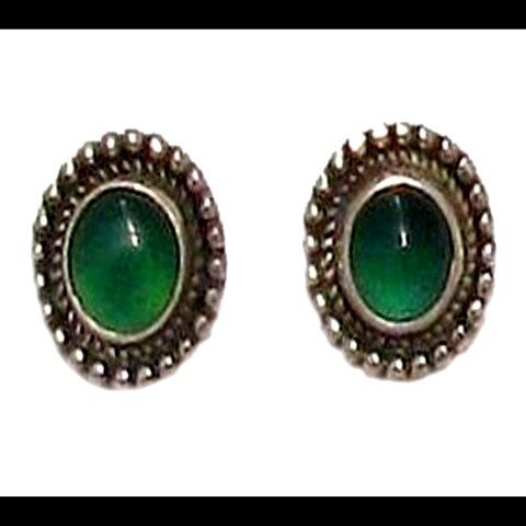 Bijoux Onyx argent - Boucles d'Oreilles indiennes Onyx