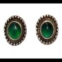 Bijoux Onyx argent - Boucles d'Oreilles indiennes Onyx