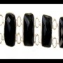 Bijoux indiens - Bracelet Onyx - Bracelet indien en argent