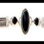 Bijoux indiens - Bracelet Onyx - Bracelet indien en argent
