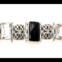 Bijoux indiens - Bracelet Onyx - Bracelet indien en argent