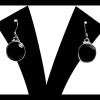 Bijoux Onyx argent - Boucles d'Oreilles indiennes Onyx