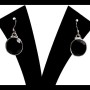 Bijoux Onyx argent - Boucles d'Oreilles indiennes Onyx