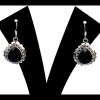 Bijoux Onyx argent - Boucles d'Oreilles indiennes Onyx