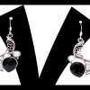 Bijoux Onyx argent - Boucles d'Oreilles indiennes Onyx