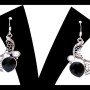 Bijoux Onyx argent - Boucles d'Oreilles indiennes Onyx