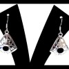 Bijoux Onyx argent - Boucles d'Oreilles indiennes Onyx