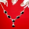 Bijoux indiens - Collier Onyx - Collier indien en argent