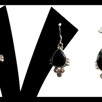 Bijoux indiens - Parure Onyx- Parure indienne en argent