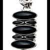 Pendentif indien argent – Onyx en cabochon
