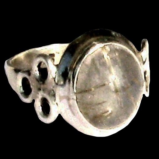 Bague argent Quartz Rutile - Bague indienne - Bijoux indiens
