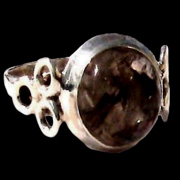 Bague argent Quartz Rutile - Bague indienne - Bijoux indiens