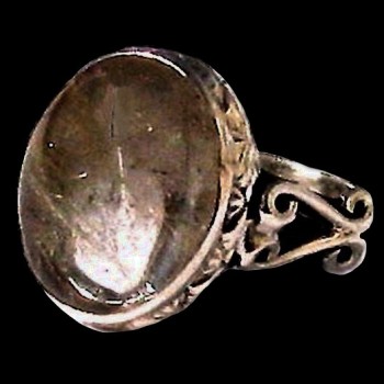 Bague argent Quartz Rutile - Bague indienne - Bijoux indiens