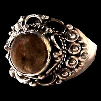 Bague argent Quartz Rutile - Bague indienne - Bijoux indiens