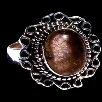 Bague argent Quartz Rutile - Bague indienne - Bijoux indiens