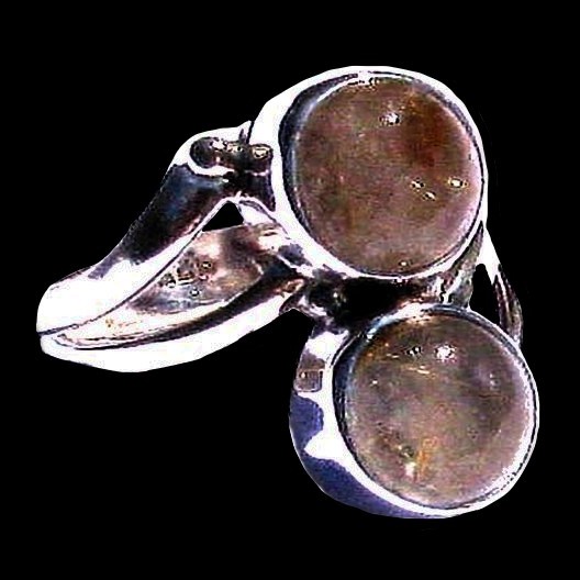 Bague argent Quartz Rutile - Bague indienne - Bijoux indiens