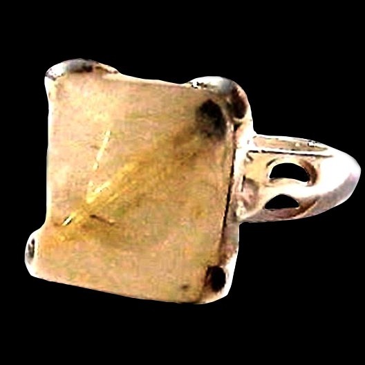 Bague argent Quartz Rutile - Bague indienne - Bijoux indiens