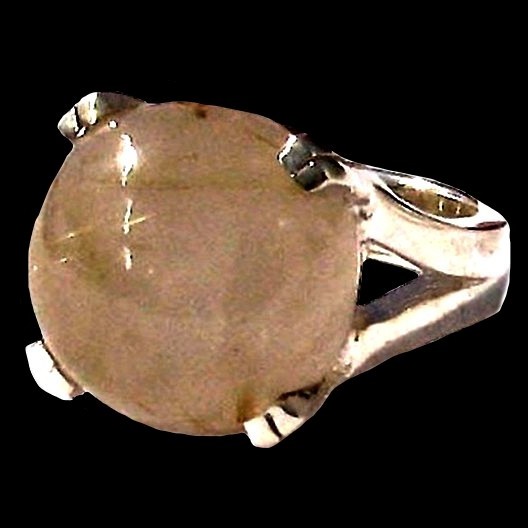 Bague argent Quartz Rutile - Bague indienne - Bijoux indiens