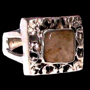 Bague argent Quartz Rutile - Bague indienne - Bijoux indiens
