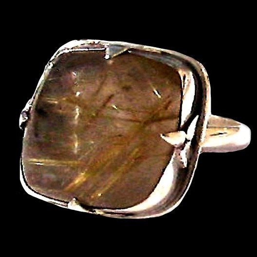 Bague argent Quartz Rutile - Bague indienne - Bijoux indiens
