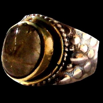 Bague argent Quartz Rutile - Bague indienne - Bijoux indiens