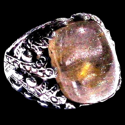 Bague argent Quartz Rutile - Bague indienne - Bijoux indiens