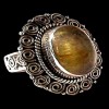 Bague argent Quartz Rutile - Bague indienne - Bijoux indiens