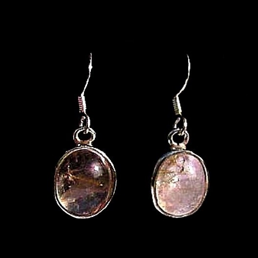 Bijoux indiens - Boucles d'Oreilles indiennes Quartz Rutile