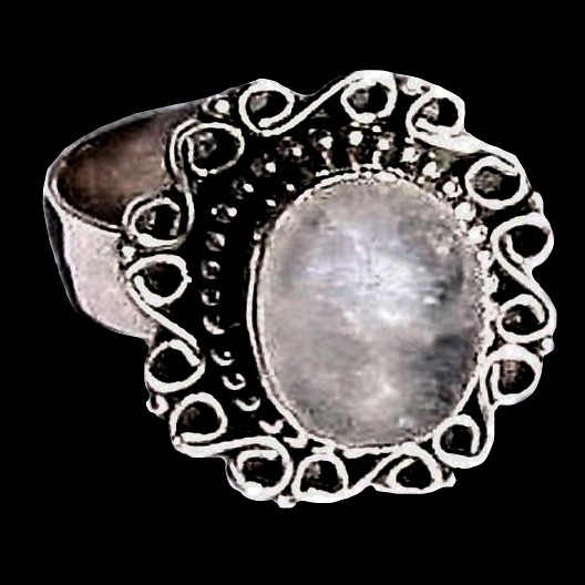 Quartz - Bijoux indiens - Bague indienne en argent