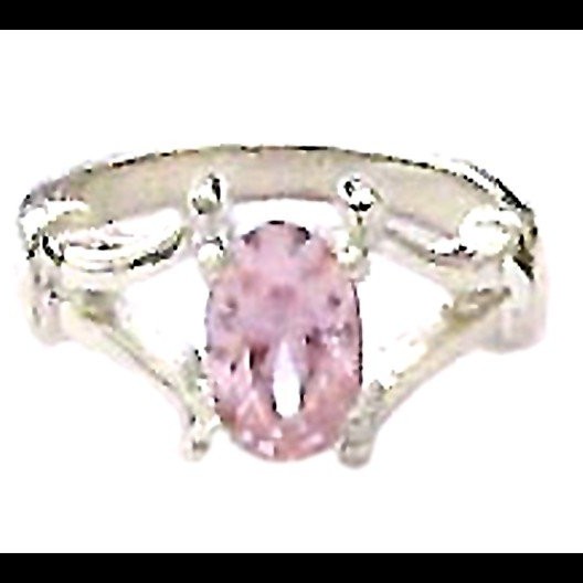 Quartz Rose - Bijoux indiens - Bague indienne en argent