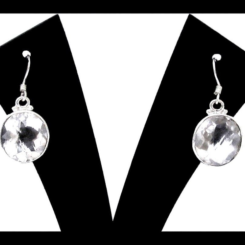 Quartz - Boucles d'Oreilles argent - Bijoux Inde