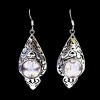 Quartz - Boucles d'Oreilles argent - Bijoux Inde