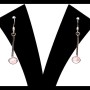 Bijoux indiens - Boucles d'Oreilles indiennes Quartz rose